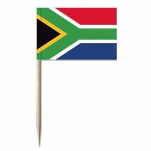 Cocktailprikkers vlag Zuid Afrika - 50x stuks - 8 cm vlaggetjes - landen decoratie - Prikkertjes