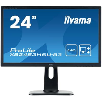 iiyama ProLite XB2483HSU-B3 - 24 inch - 1920x1080 - DP - HDMI - VGA - Zwart