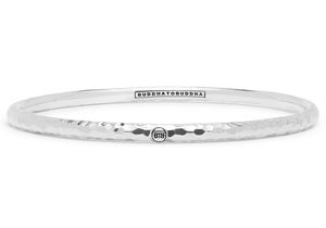Buddha to Buddha 306 Armband Dunia Hammered Polished zilver Maat S (15-17 cm)