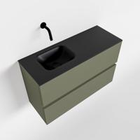 Toiletmeubel Mondiaz Ada | 80 cm | Meubelkleur Army | Lex wastafel Urban Links | Zonder kraangat