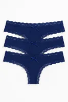 J&C dames string / hipster 3-pack kant 1610/1604 - Kanten ondergoed - Kanten ondergoed - Microfiber