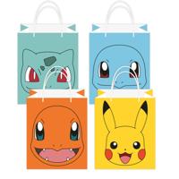 Pokemon themafeest uitdeelzakjes - 8x - papier - 13 x 22 cm - kinderfeestje