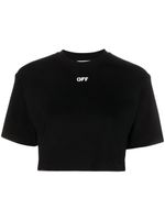 Off-White t-shirt crop à logo imprimé - Noir