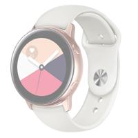 Voor Galaxy Watch Active 2 Smart horloge effen kleur siliconen polsband horlogeband maat: S (abrikoos)