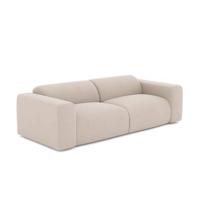 4-zitsbank in beige geweven stof 240cm