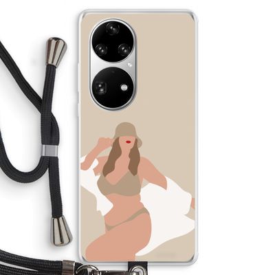 One of a kind: Huawei P50 Pro Transparant Hoesje met koord