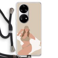 One of a kind: Huawei P50 Pro Transparant Hoesje met koord