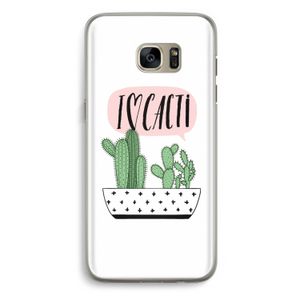 I love cacti: Samsung Galaxy S7 Edge Transparant Hoesje