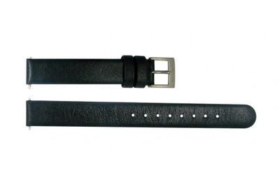 Horlogeband Mondaine BM20022 Leder Zwart 12mm