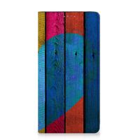 Samsung Galaxy A51 Book Wallet Case Wood Heart - Cadeau voor je Vriend