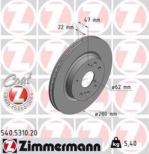 Remschijf Coat Z 540531020