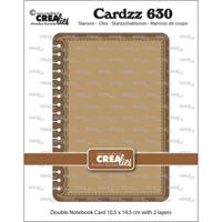 Crealies • cardzz stans dubbele kaart notebook 10,5x14,5cm met afgeronde hoeken