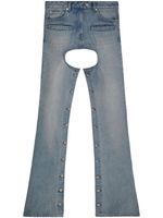 Courrèges pantalon en jean à coupe évasée - Bleu - thumbnail