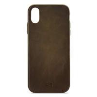 Senza Desire Leather Cover Apple iPhone Xs Max Burned Olive