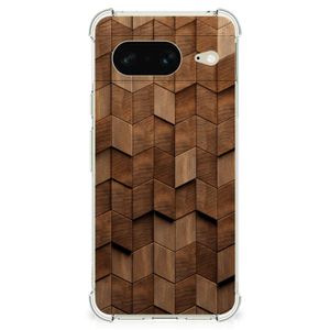 Stevig Telefoonhoesje voor Google Pixel 8 Wooden Cubes