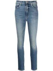 MOTHER jean skinny The Double Swooner à taille haute - Bleu