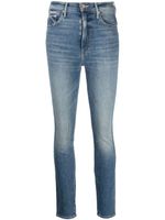 MOTHER jean skinny The Double Swooner à taille haute - Bleu - thumbnail