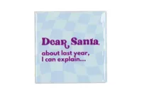 Tegeltje Dear Santa 10x10x1cm Tegeltje Dear Santa 10x10x1cm