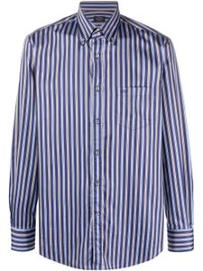 Paul & Shark striped organic-cotton shirt - Bleu