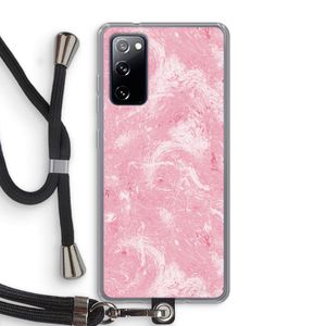 Abstract Painting Pink: Samsung Galaxy S20 FE / S20 FE 5G Transparant Hoesje met koord