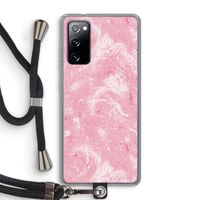 Abstract Painting Pink: Samsung Galaxy S20 FE / S20 FE 5G Transparant Hoesje met koord