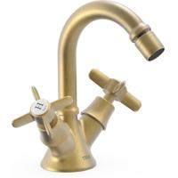 Bidetkraan Tres Clasic | Opbouw | Mengkraan | 2-knops | Vintage | Messing mat