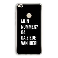 Da ziede van hier - Zwart: Huawei Ascend P8 Lite (2017) Transparant Hoesje