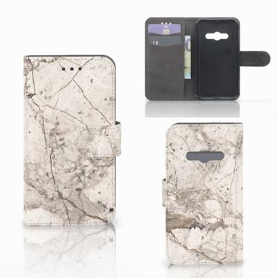 Samsung Galaxy Xcover 3 | Xcover 3 VE | Bookcase | Marmer Beige