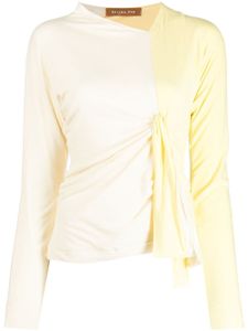 Rejina Pyo gathered-detail long-sleeve top - Jaune