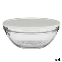 Ronde Lunchtrommel met Deksel Pasabahce 1113328-53583 Chefs Wit 2,5 L (4 Stuks) Ronde Lunchtrommel met Deksel Pasabahce 1113328-53583 Chefs Wit 2,5 L (4 Stuks)