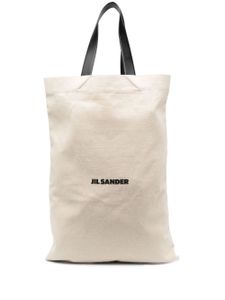 Jil Sander sac cabas à logo oversize imprimé - Tons neutres