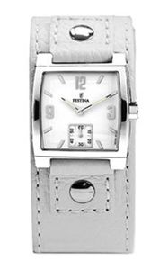 Horlogeband Festina F16068-E / F16068-F Leder Wit 18mm