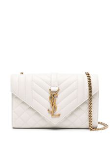 Saint Laurent medium Envelope quilted shoulder bag - Tons neutres