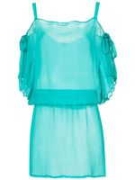 Amir Slama silk beach cover-up - Vert - thumbnail