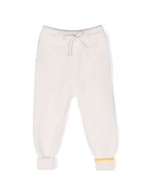 Gensami kids pantalon de jogging Alpachino à lien de resserrage - Blanc