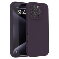 Lunso iPhone 16 Pro Max hoesje - Flexibel siliconen Backcover - Donkerpaars