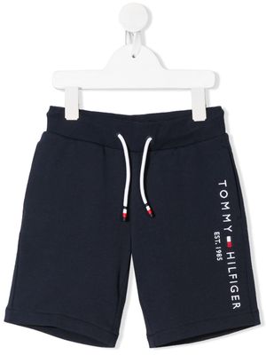 Tommy Hilfiger Junior short à logo brodé - Bleu