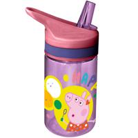Peppa Pig drinkfles/drinkbeker/bidon met drinktuitje - roze - kunststof - 400 ml - Schoolbekers - thumbnail