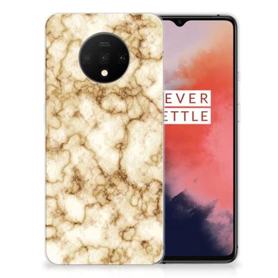 OnePlus 7T | TPU | Siliconen hoesje | Marmer Goud