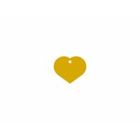 Naamplaatje Imarc Heart Geel Gouden