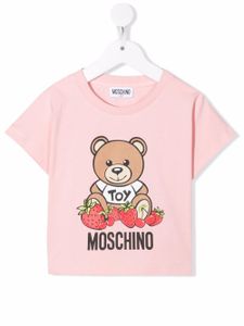 Moschino Kids t-shirt Strawberries Teddy Bear - Rose