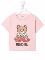 Moschino Kids t-shirt Strawberries Teddy Bear - Rose