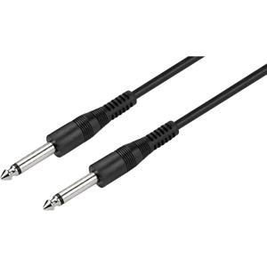 Monacor MCC-122/SW Audio Verbindingskabel [1x Jackplug male 6,3 mm (mono) - 1x Jackplug male 6,3 mm (mono)] 1.2 m Zwart