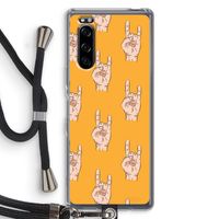 Rock: Sony Xperia 5 Transparant Hoesje met koord