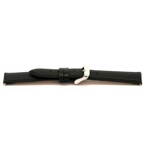 Horlogeband Universeel G108 Leder Zwart 20mm