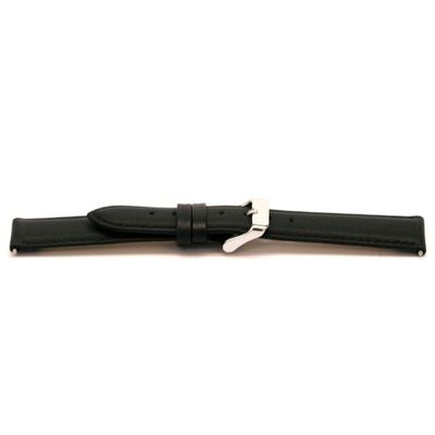 Horlogeband Universeel G108 Leder Zwart 20mm