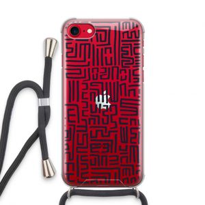 Moroccan Print: iPhone SE 2020 Transparant Hoesje met koord