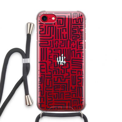 Moroccan Print: iPhone SE 2020 Transparant Hoesje met koord