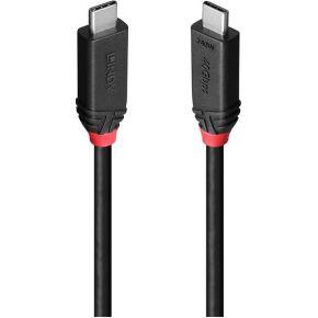 Lindy 37000 USB-kabel USB4 Gen 3x2 0,5 m USB C Zwart