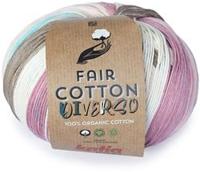 Katia Fair Cotton Diverso 403 Paars-Kauwgom roze-Olieverf